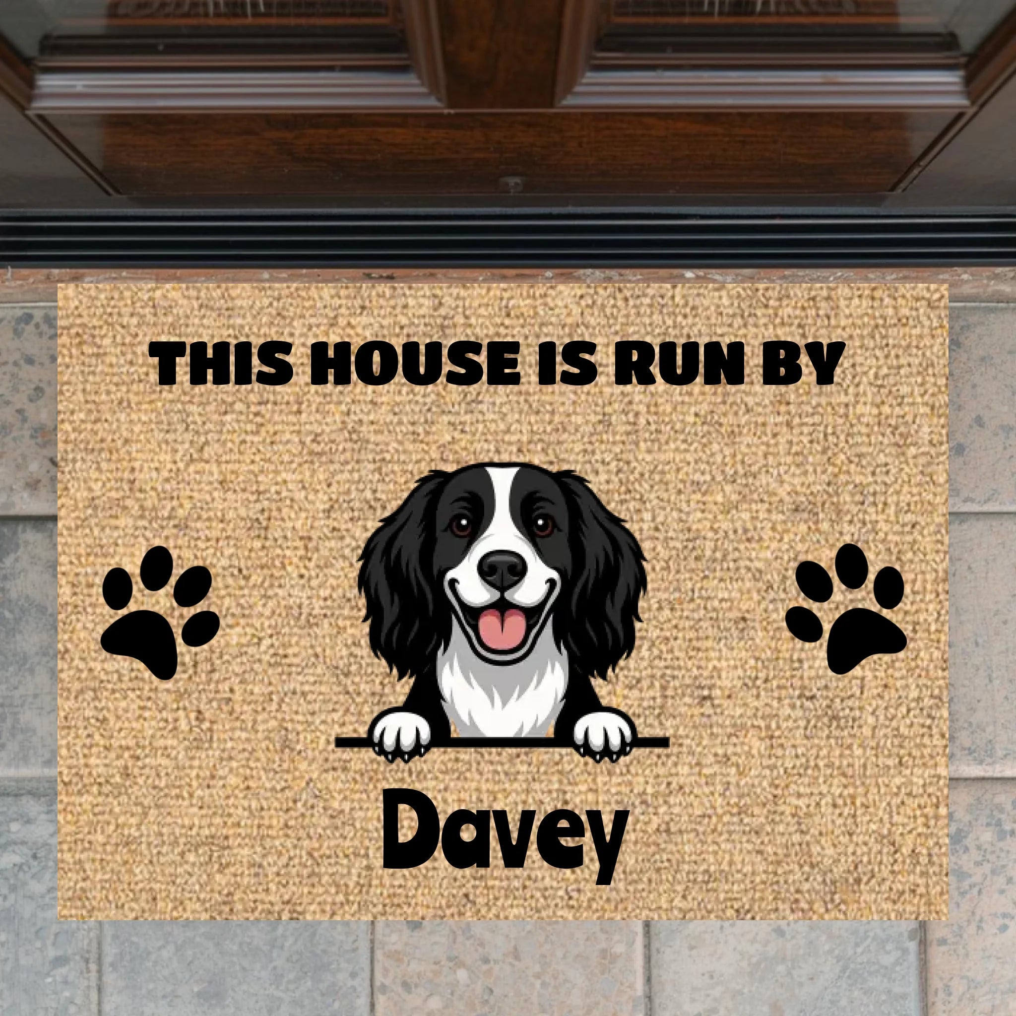 This House Is Run By - Personalised Welcome Mat