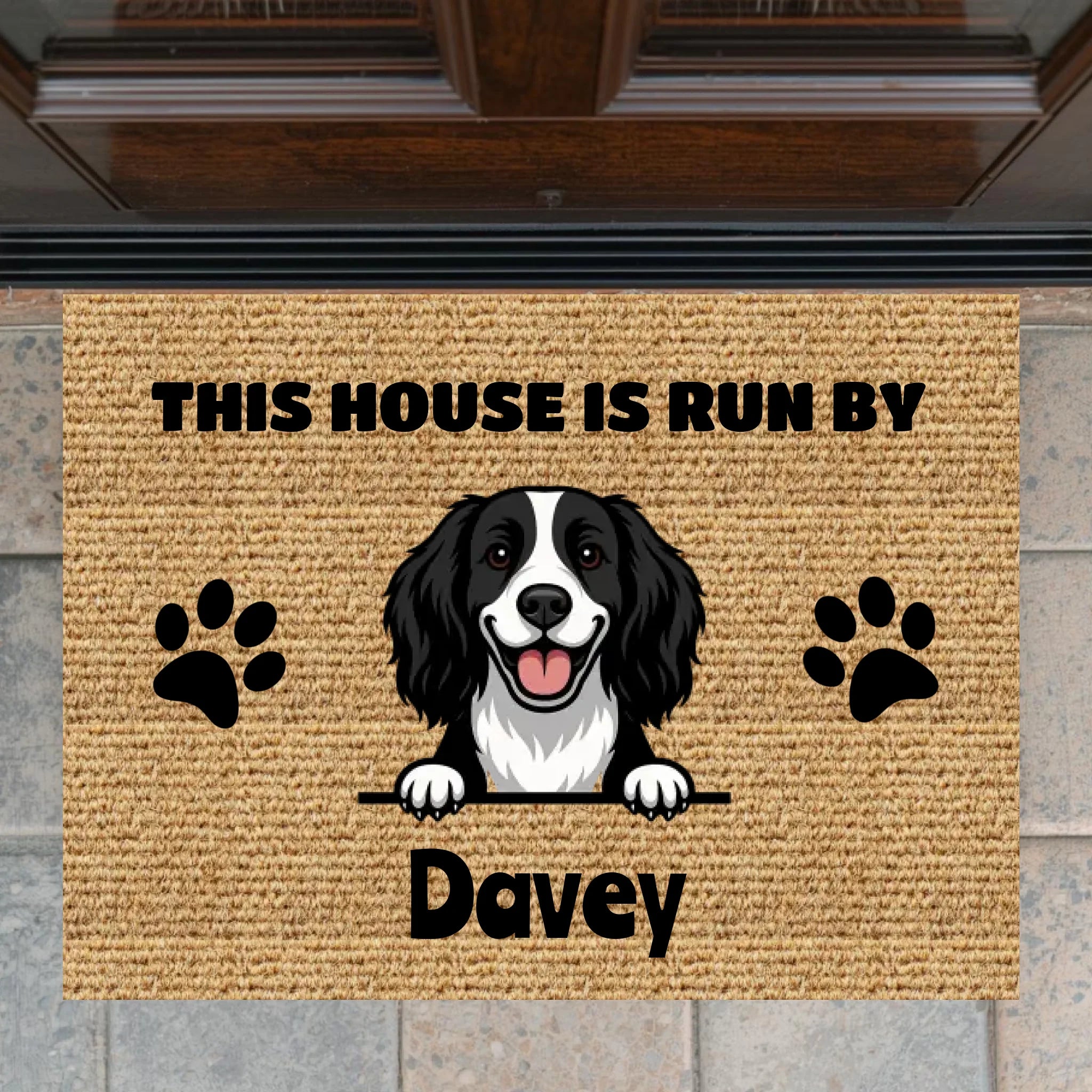 This House Is Run By - Personalised Welcome Mat
